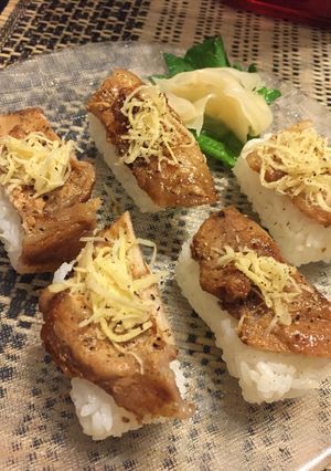 ブタさんの生姜焼きにぎり♡-レシピのメイン写真
