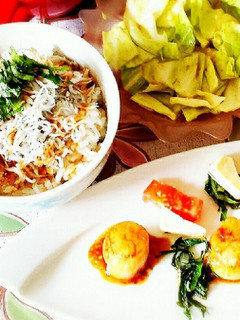 うまか~しらすご飯&ほたてのlunch-レシピのメイン写真