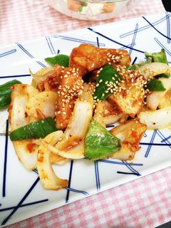 さっと簡単!ちくわの味噌マヨ炒め-レシピのメイン写真