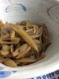 ふき炒め〜昆布茶使い10分御菜、蕗塩蔵方