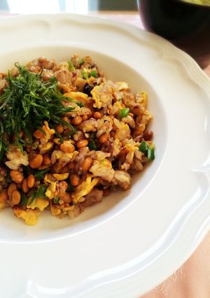 パラパラ納豆炒飯♪伊東家の食卓アレンジ-レシピのメイン写真