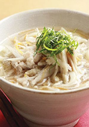 きのこと細切り野菜の梅風味うどん-レシピのメイン写真
