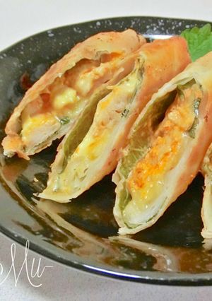 コチュマヨささみ の チーズ紫蘇 春巻き-レシピのメイン写真