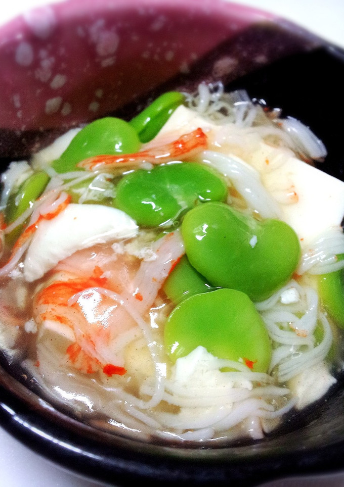 簡単！そら豆と豆腐のカニカマ和風あんかけ-レシピのメイン写真
