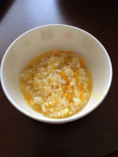 離乳食中期〜南瓜•キャベツ•ササミお粥〜-レシピのメイン写真