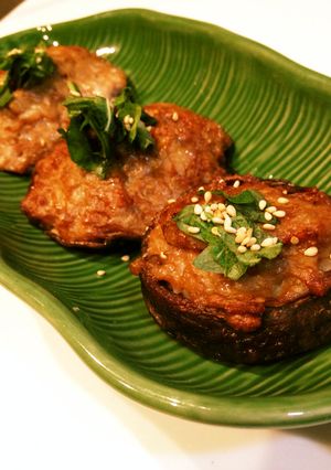 ☆こんが〜りと！椎茸のマグロ詰め焼き☆-レシピのメイン写真