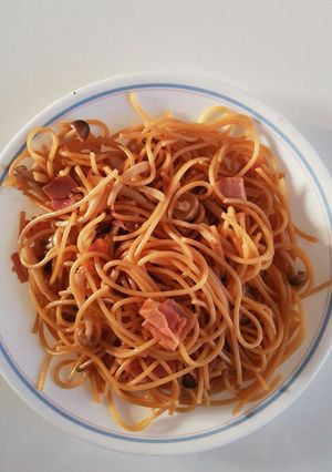 ぶなしめじとベーコンの和風パスタ-レシピのメイン写真