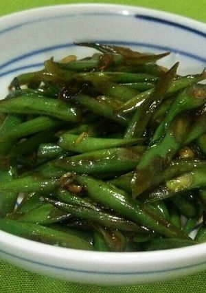 ご飯がすすむいんげんの油炒め-レシピのメイン写真