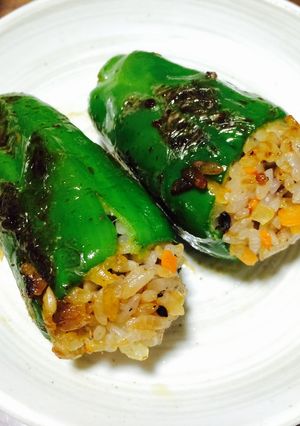 ピーマンのご飯詰め-レシピのメイン写真