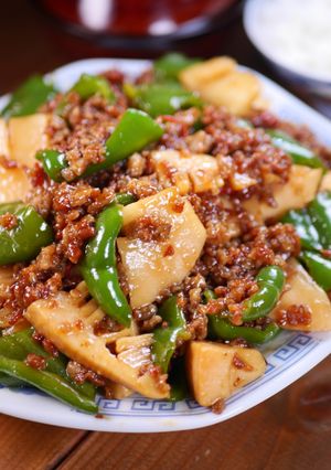筍とピーマンのオイスター肉味噌炒め🤩-レシピのメイン写真