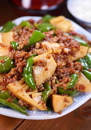 筍とピーマンのオイスター肉味噌炒め🤩-レシピのメイン写真
