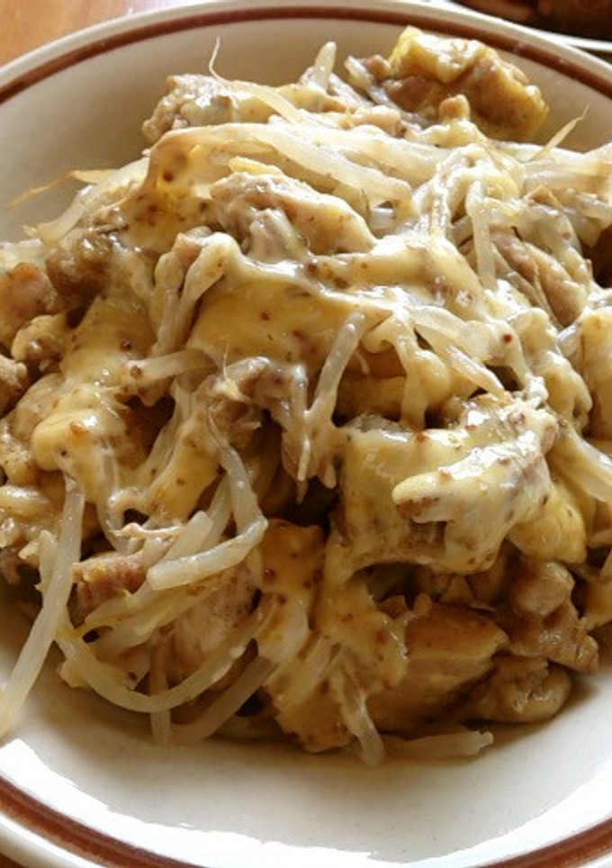 鶏肉ともやしの粒マスタードマヨ和え-レシピのメイン写真