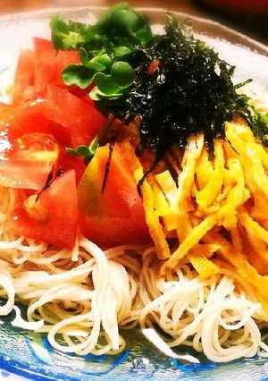 ♡暑い時に！トマト&たまごのそうめん♡-レシピのメイン写真