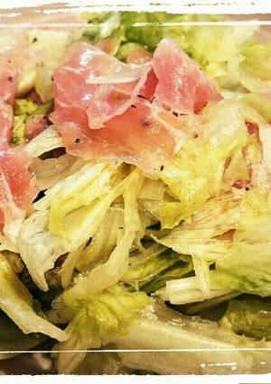 簡単!レタスと生ハムのサラダ-レシピのメイン写真