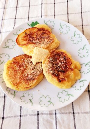 豆腐で♪ふわふわキャラメルパンケーキ-レシピのメイン写真