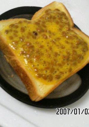 納豆トースト-レシピのメイン写真