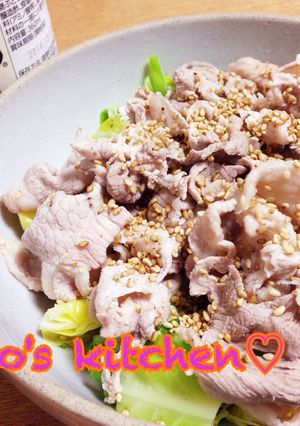 豚しゃぶのゴマポン酢がけ♡簡単♡副菜-レシピのメイン写真