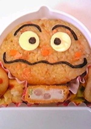 自己流キャラ弁 カレーパンマン-レシピのメイン写真