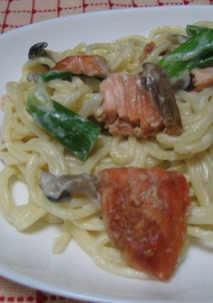 本格的！鮭とキノコのみるくパスタ-レシピのメイン写真