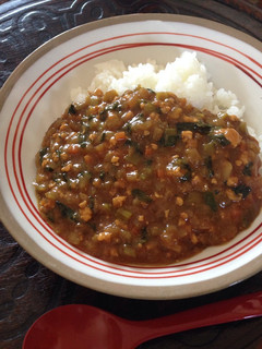 小松菜と鶏挽肉のキーマカレー-レシピのメイン写真