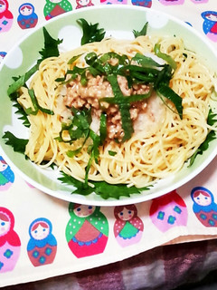 さっぱり納豆おろしスパ-レシピのメイン写真