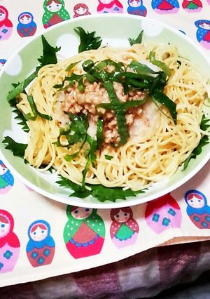 さっぱり納豆おろしスパ-レシピのメイン写真