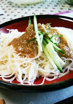 母の味☆我が家のごま酢味噌そうめん-レシピのメイン写真