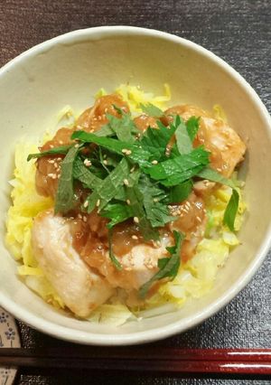 鳥の梅味噌丼-レシピのメイン写真