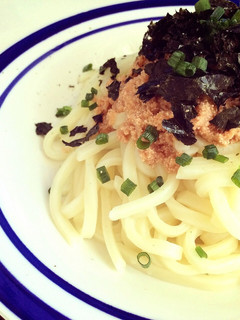 簡単 レンジで明太子と海苔のうどん-レシピのメイン写真