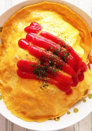 休日のランチに簡単カフェ飯♪オムスパ♪-レシピのメイン写真