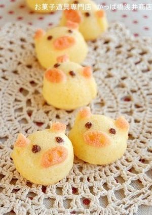 コロコロかわいい♪こぶたのケーキ-レシピのメイン写真