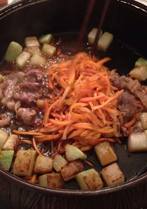 根菜の、すき焼き（コールラビと人参）-レシピのメイン写真