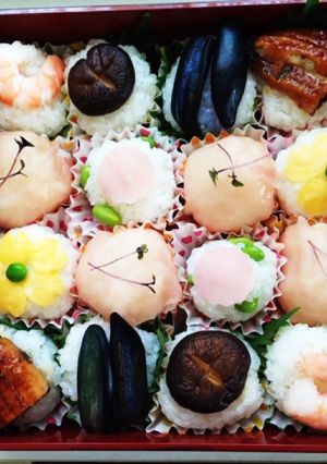 お弁当に安心＊生モノ無しで手まり寿司-レシピのメイン写真