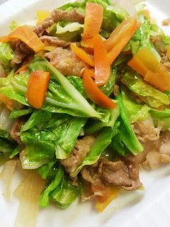 さっぱりと!キャベツと豚肉の梅ぽん炒め♪-レシピのメイン写真
