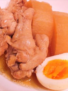 圧力鍋で時短簡単♪ 手羽元と大根の煮物♪-レシピのメイン写真