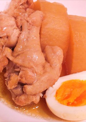 圧力鍋で時短簡単♪ 手羽元と大根の煮物♪-レシピのメイン写真