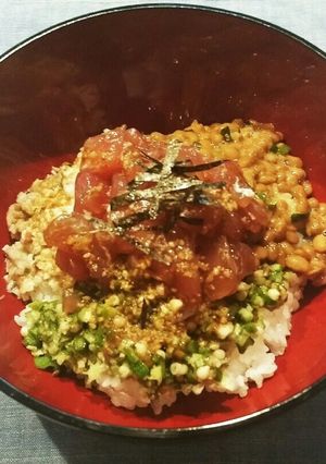 マグロ*オクラ*山芋のネバネバ丼★★-レシピのメイン写真