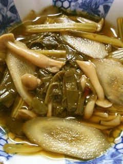 簡単!小松菜 ごぼう しめじの ピリ辛煮-レシピのメイン写真