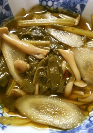 簡単！小松菜 ごぼう しめじの　ピリ辛煮-レシピのメイン写真