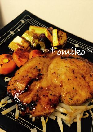 豚ロースステーキ（甘辛にんにくだれ）-レシピのメイン写真