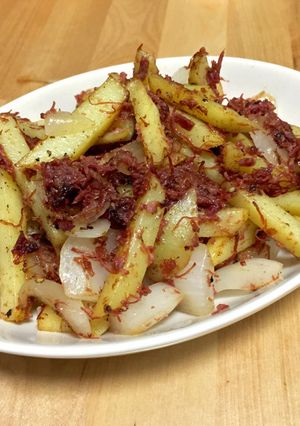 京都のパブの思い出の味 コンビーフポテト-レシピのメイン写真