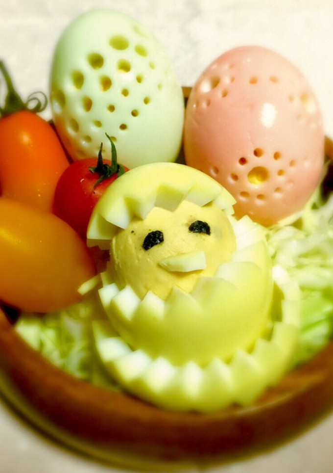 ゆでたまごの 楽しい飾り切り♪-レシピのメイン写真