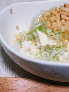 『揚げ玉ボンバー★』ネギと豆腐のやっこ♡-レシピのメイン写真