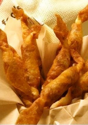 鶏そぼろピリ辛包み揚げ-レシピのメイン写真