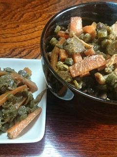 ウド・伸びたウド、人参などの油炒め味噌煮-レシピのメイン写真