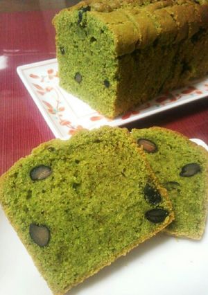 マクロビ☆濃い抹茶の黒豆パウンドケーキ-レシピのメイン写真