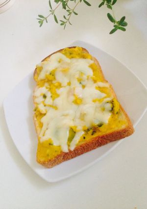 残ったかぼちゃサラダでトースト♪-レシピのメイン写真