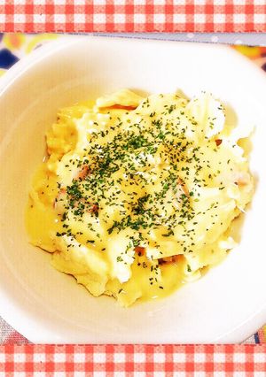 手作り低糖質パスタ★超簡単カルボナーラ-レシピのメイン写真