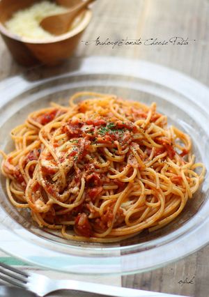 アンチョビ♡トマトチーズパスタ-レシピのメイン写真