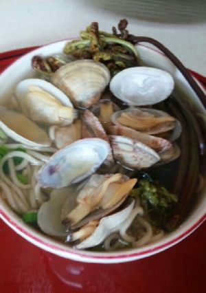 あさり山菜そば-レシピのメイン写真